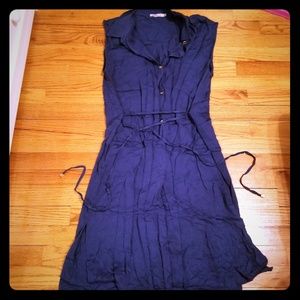 Blue sleeveless dress